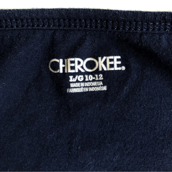 Cherokee Navy Ruffle & Lace Tee / Blouse - Picture 4 of 4